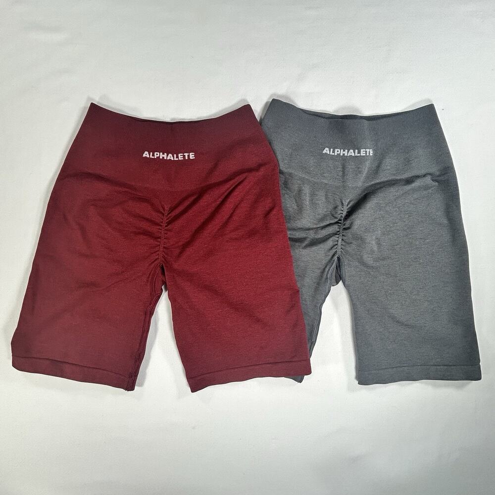 Alphalete Amplify Seamless Shorts Scrunch 7” Inseam - Size Small - Lot of 2